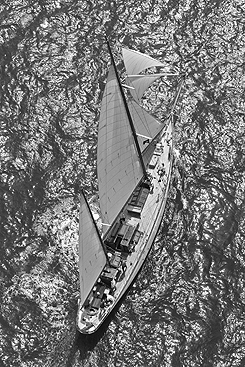 yacht aerial photography